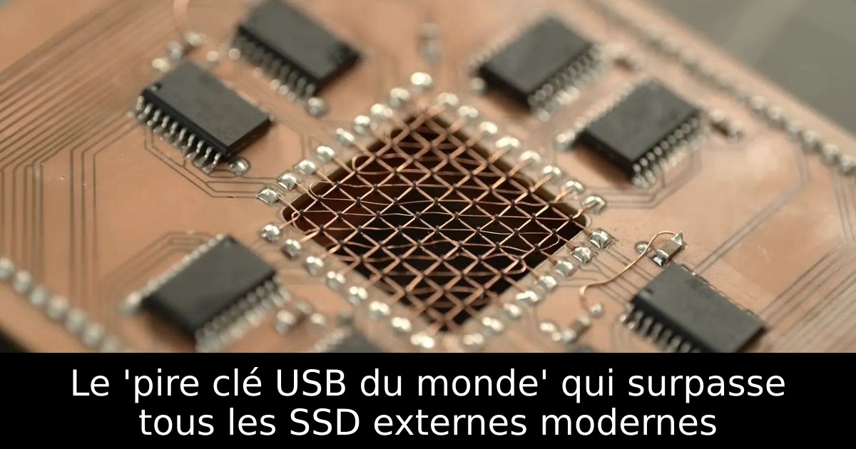 Le 'pire clé USB du monde' qui surpasse tous les SSD externes modernes