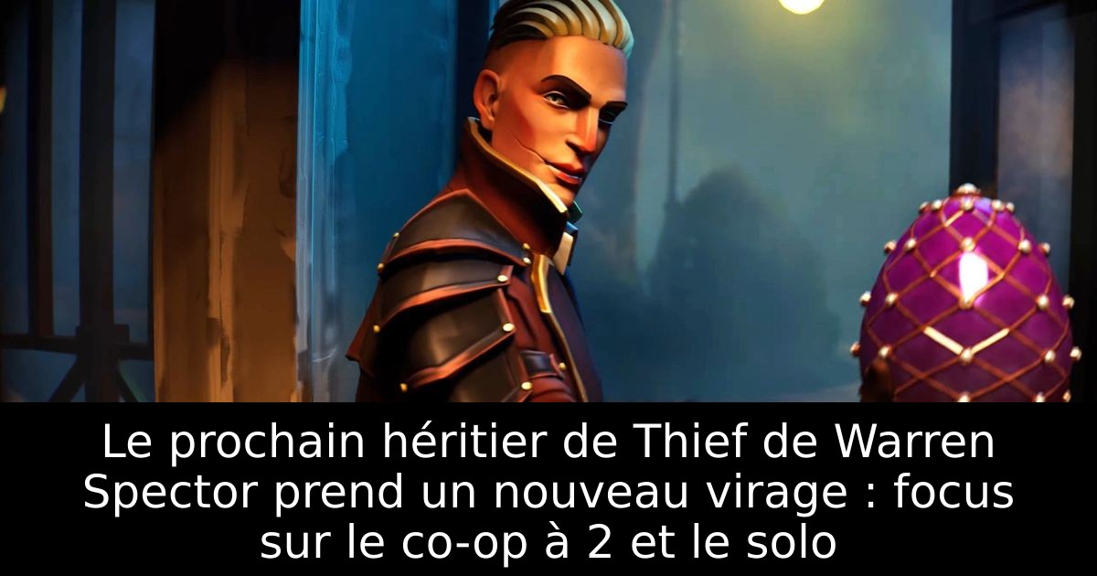 Le prochain héritier de Thief de Warren Spector prend un nouveau virage : focus sur le co-op à 2 et le solo