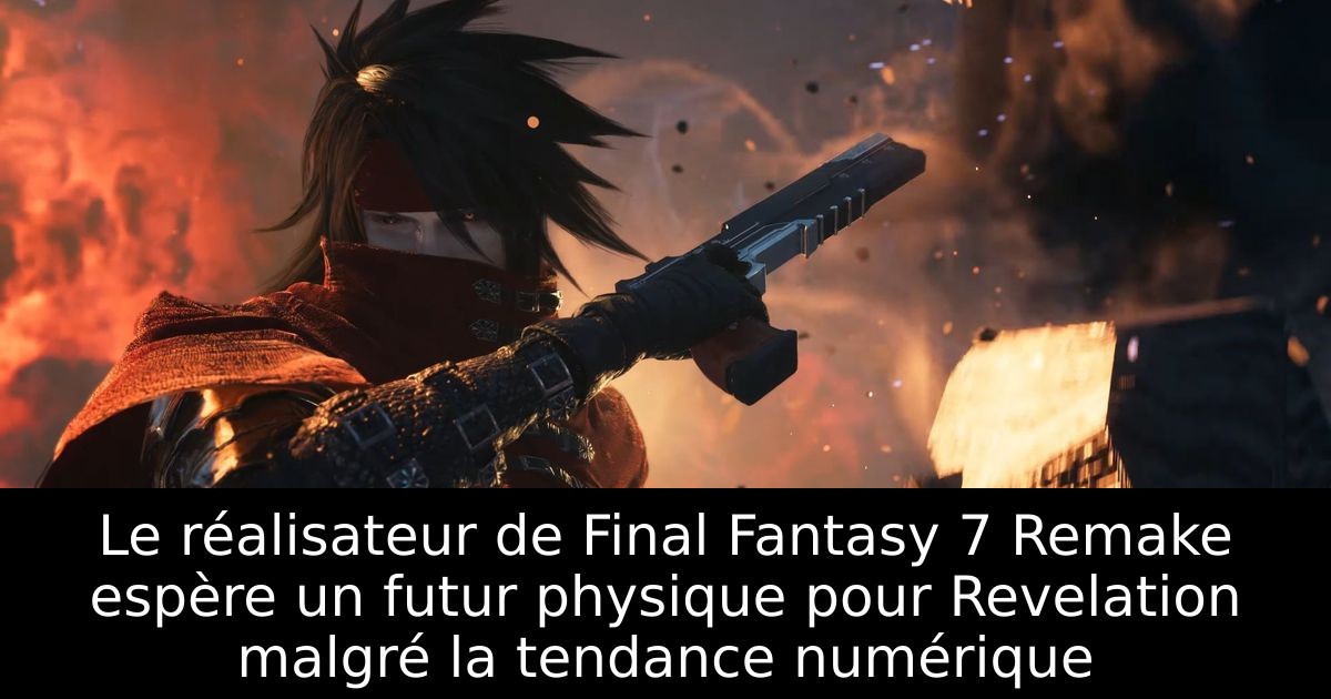Le réalisateur de Final Fantasy 7 Remake espère un futur physique pour Revelation malgré la tendance numérique