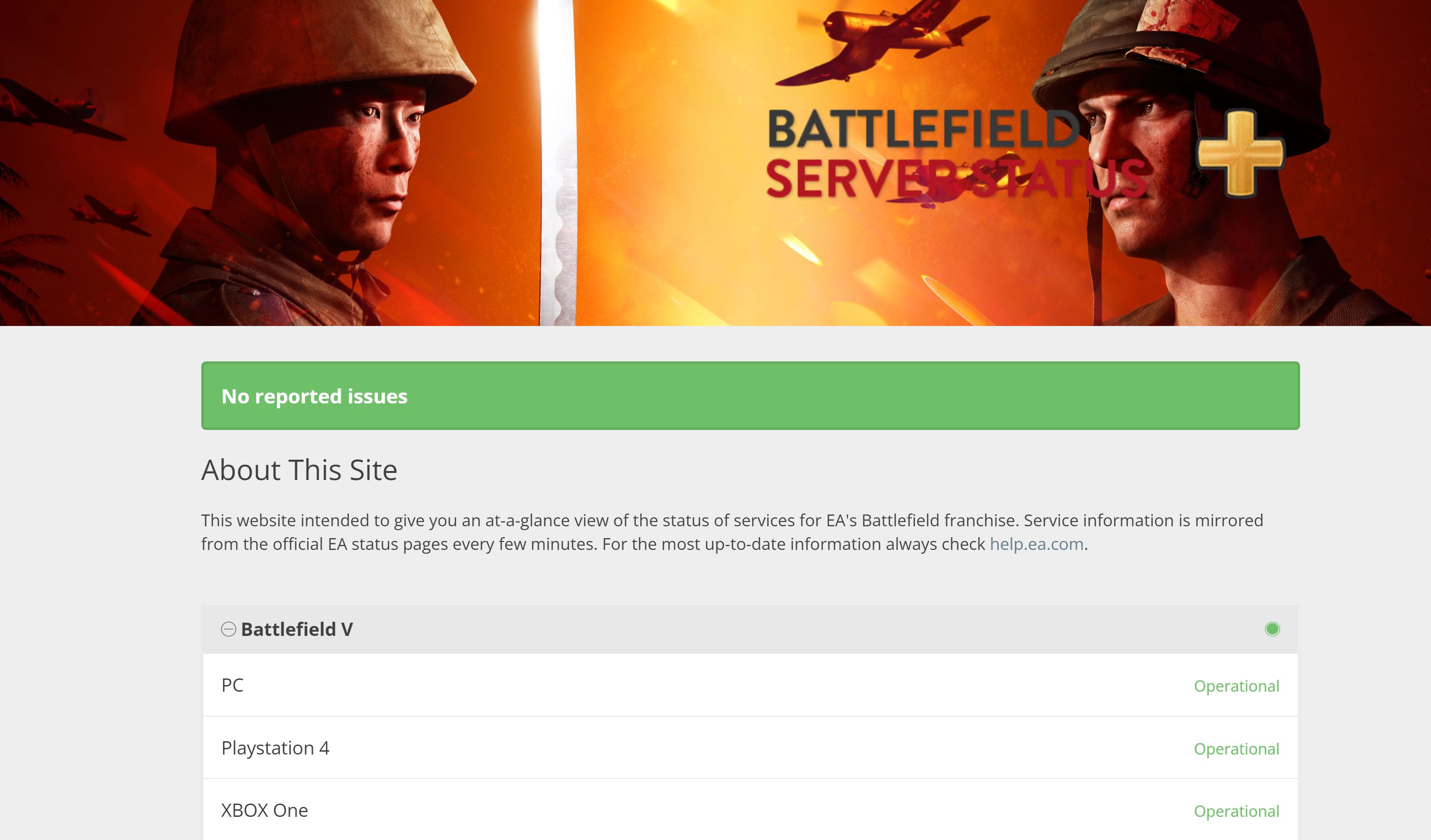 Le site pour vérifier les serveurs de Battlefield 2042