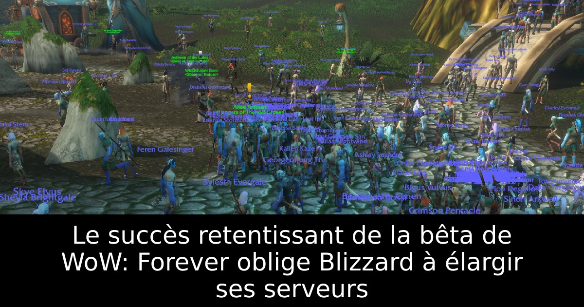 Le succès retentissant de la bêta de WoW: Forever oblige Blizzard à élargir ses serveurs