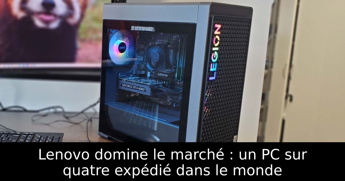 Lenovo domine le marché : un PC sur quatre expédié dans le monde