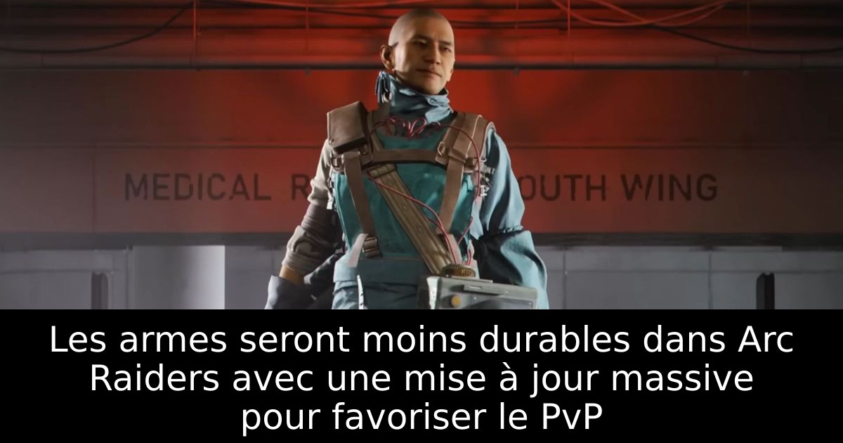 Les armes seront moins durables dans Arc Raiders avec une mise à jour massive pour favoriser le PvP