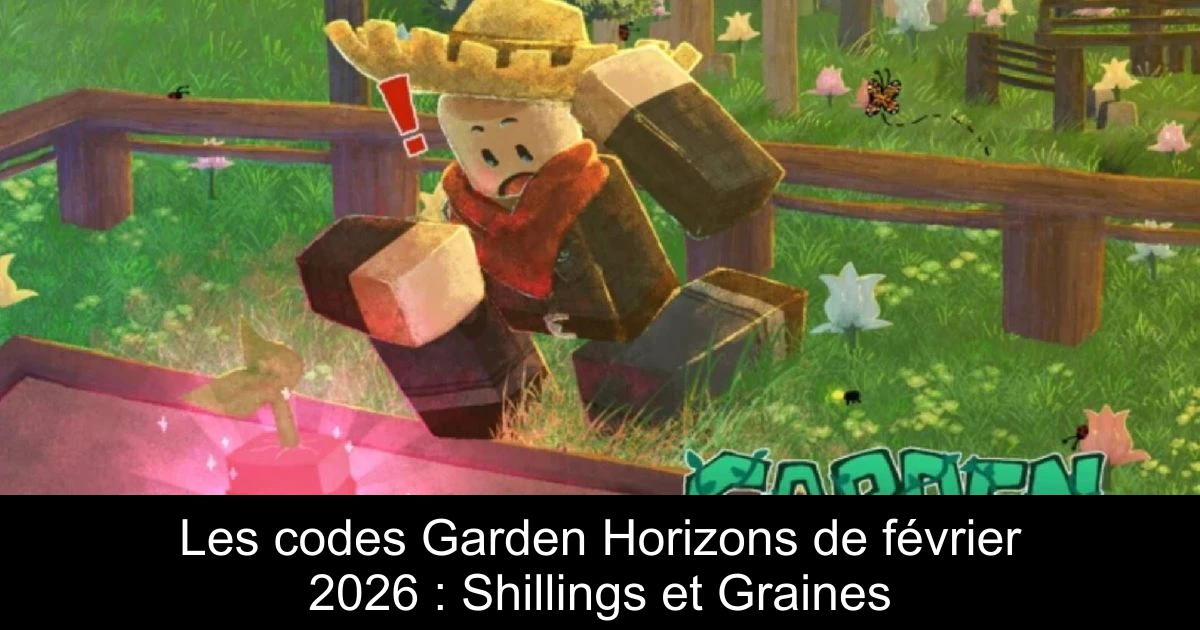 Les codes Garden Horizons de février 2026 : Shillings et Graines