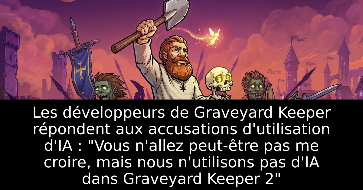 Les développeurs de Graveyard Keeper répondent aux accusations d'utilisation d'IA : "Vous n'allez peut-être pas me croire, mais nous n'utilisons pas d'IA dans Graveyard Keeper 2"