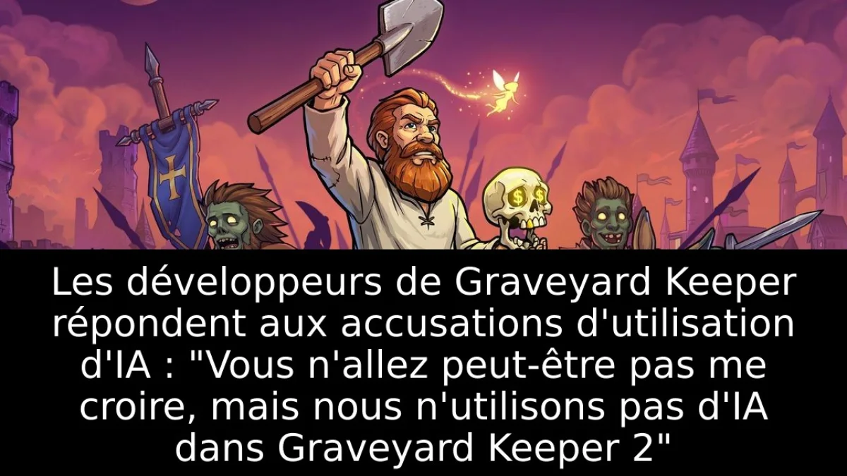 Les développeurs de Graveyard Keeper répondent aux accusations d'utilisation d'IA : "Vous n'allez peut-être pas me croire, mais nous n'utilisons pas d'IA dans Graveyard Keeper 2"