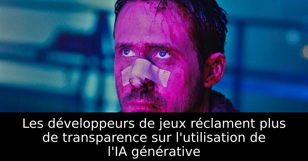 Les développeurs de jeux réclament plus de transparence sur l'utilisation de l'IA générative