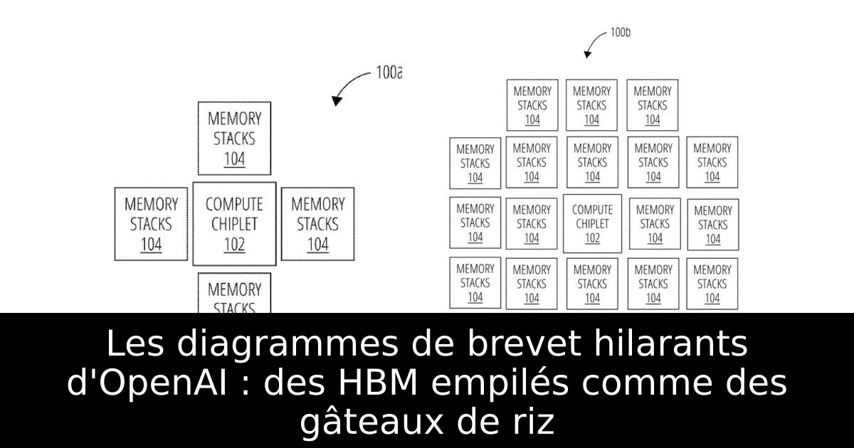 Les diagrammes de brevet hilarants d'OpenAI : des HBM empilés comme des gâteaux de riz