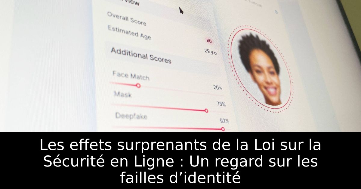Les effets surprenants de la Loi sur la Sécurité en Ligne : Un regard sur les failles d’identité