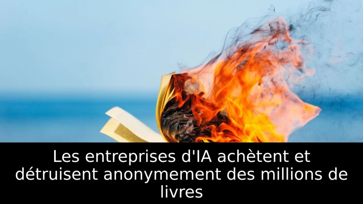 Les entreprises d'IA achètent et détruisent anonymement des millions de livres