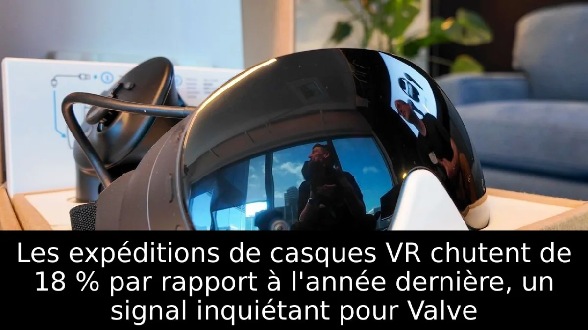 Les expéditions de casques VR chutent de 18 % par rapport à l'année dernière, un signal inquiétant pour Valve