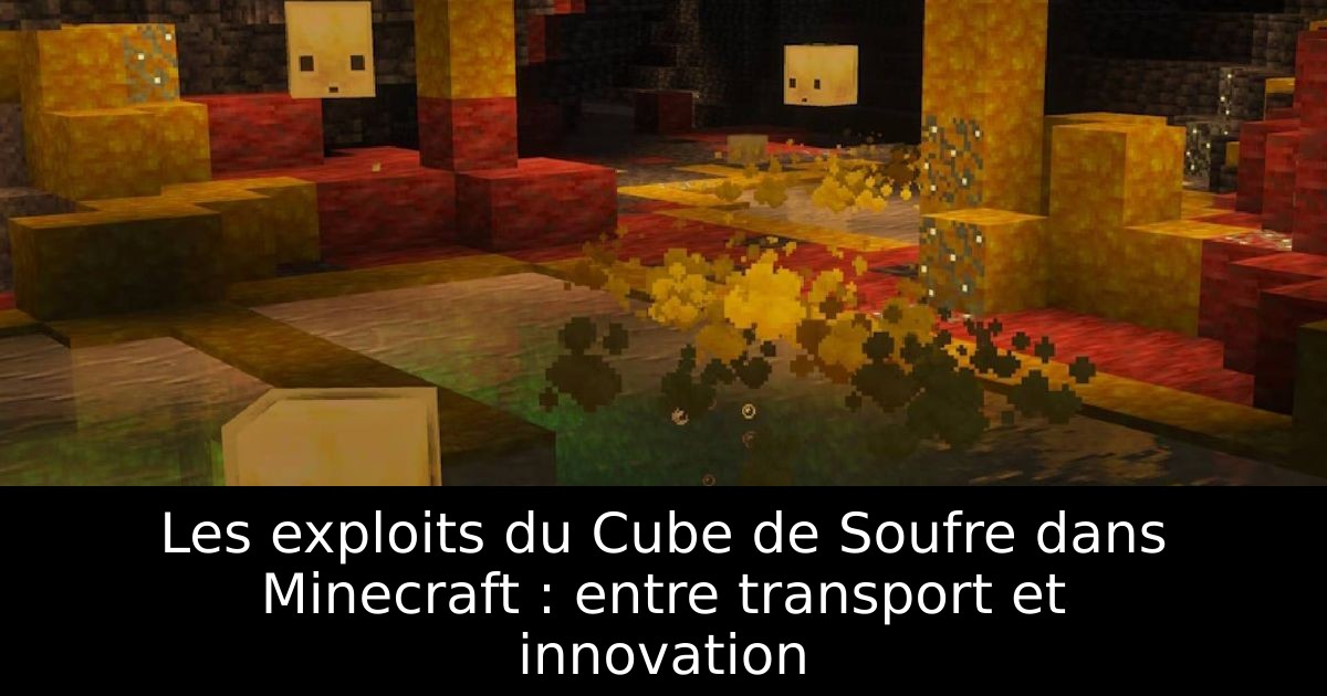 Les exploits du Cube de Soufre dans Minecraft : entre transport et innovation