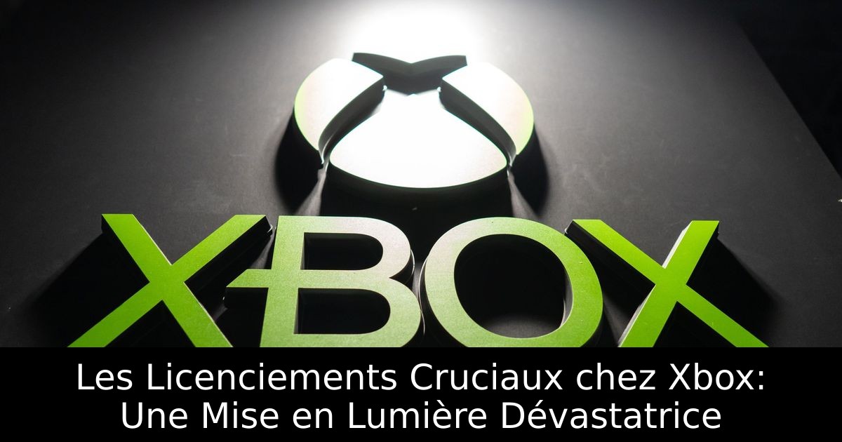 Les Licenciements Cruciaux chez Xbox: Une Mise en Lumière Dévastatrice