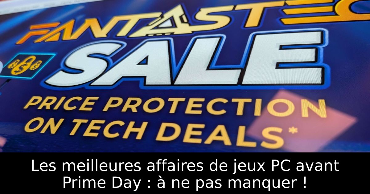 Les meilleures affaires de jeux PC avant Prime Day : à ne pas manquer !