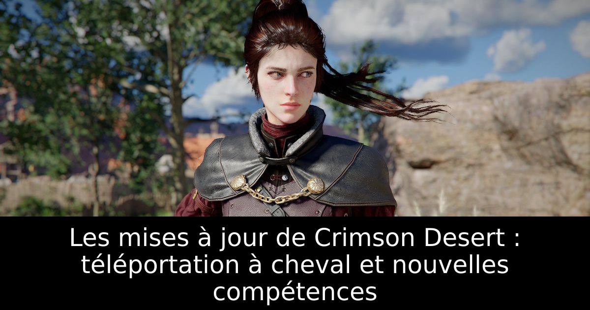 Les mises à jour de Crimson Desert : téléportation à cheval et nouvelles compétences