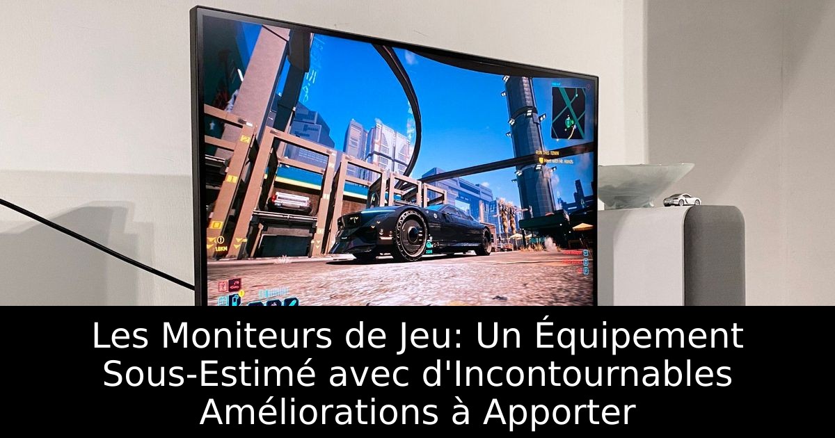 Les Moniteurs de Jeu: Un Équipement Sous-Estimé avec d'Incontournables Améliorations à Apporter