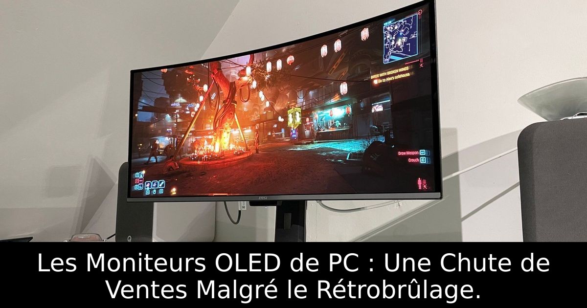 Les Moniteurs OLED de PC : Une Chute de Ventes Malgré le Rétrobrûlage.