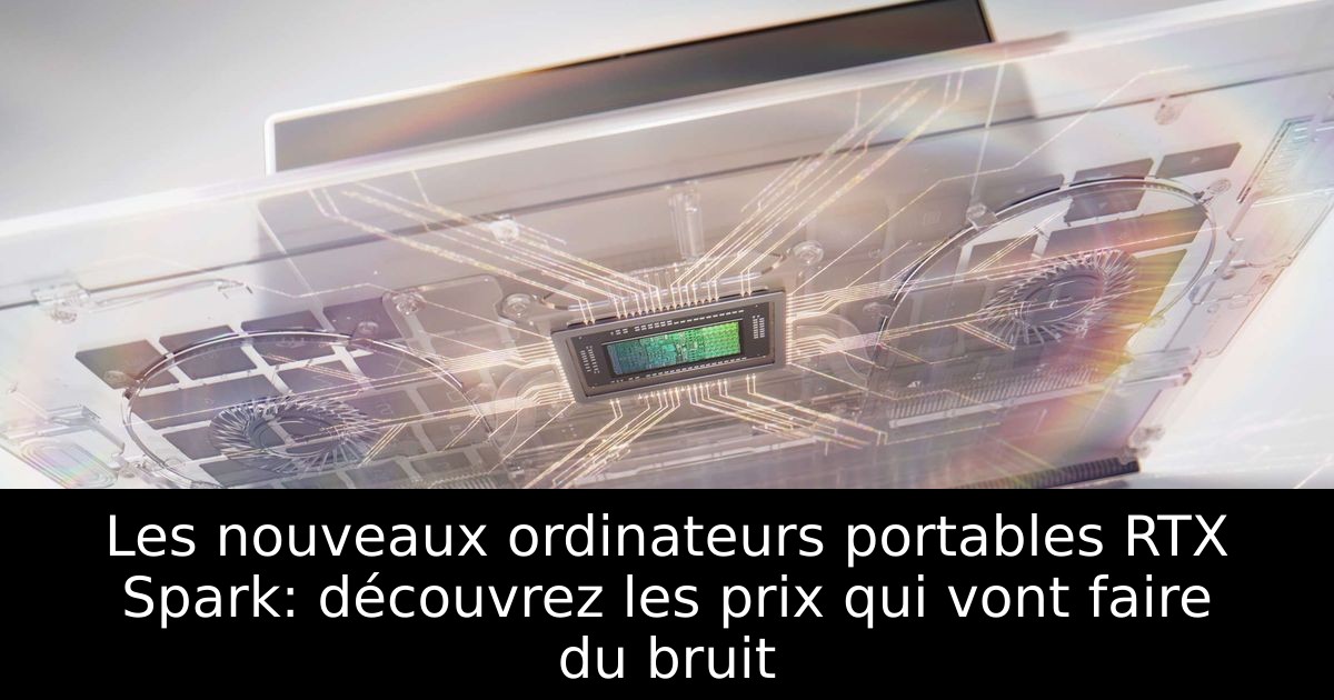 Les nouveaux ordinateurs portables RTX Spark: découvrez les prix qui vont faire du bruit