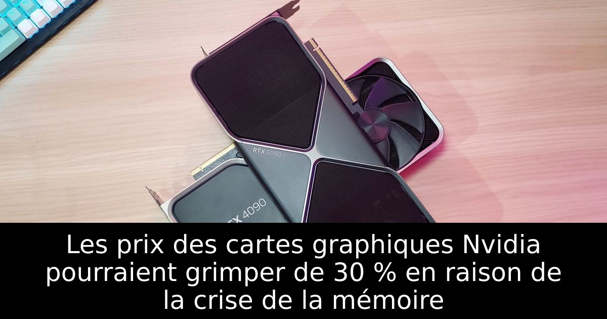 Les prix des cartes graphiques Nvidia pourraient grimper de 30 % en raison de la crise de la mémoire