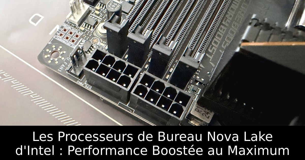 Les Processeurs de Bureau Nova Lake d'Intel : Performance Boostée au Maximum