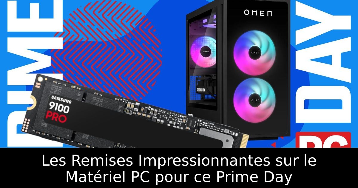 Les Remises Impressionnantes sur le Matériel PC pour ce Prime Day