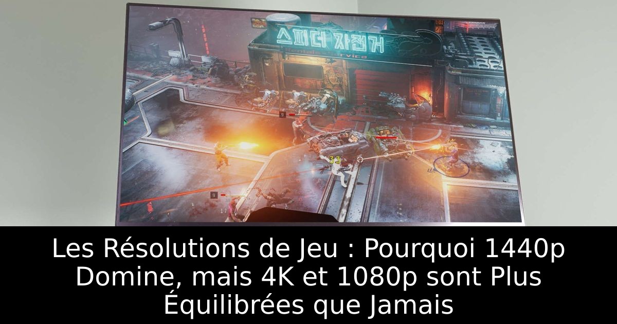 Les Résolutions de Jeu : Pourquoi 1440p Domine, mais 4K et 1080p sont Plus Équilibrées que Jamais