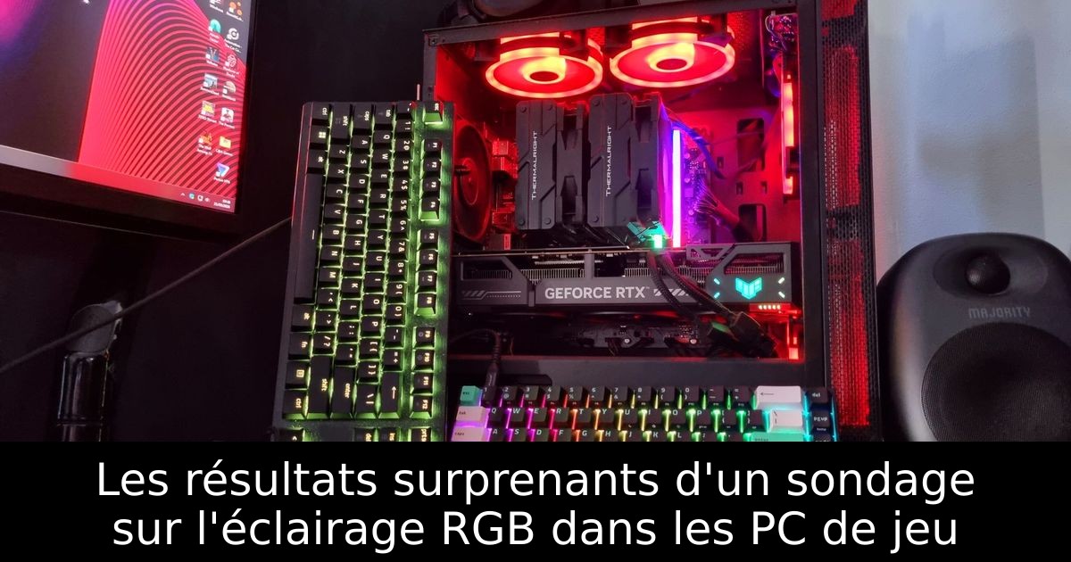 Les résultats surprenants d'un sondage sur l'éclairage RGB dans les PC de jeu