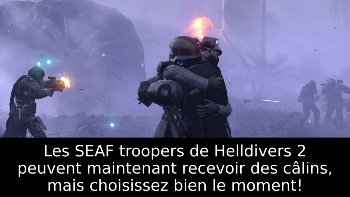 Les SEAF troopers de Helldivers 2 peuvent maintenant recevoir des câlins, mais choisissez bien le moment!