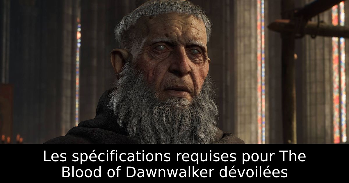 Les spécifications requises pour The Blood of Dawnwalker dévoilées