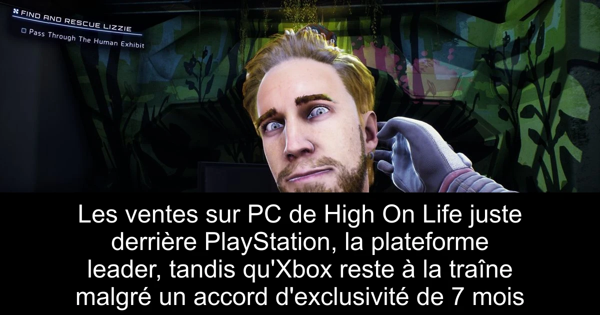 Les ventes sur PC de High On Life juste derrière PlayStation, la plateforme leader, tandis qu'Xbox reste à la traîne malgré un accord d'exclusivité de 7 mois