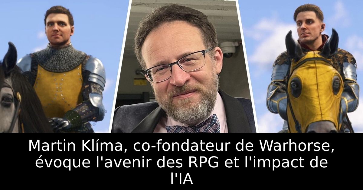 Martin Klíma, co-fondateur de Warhorse, évoque l'avenir des RPG et l'impact de l'IA