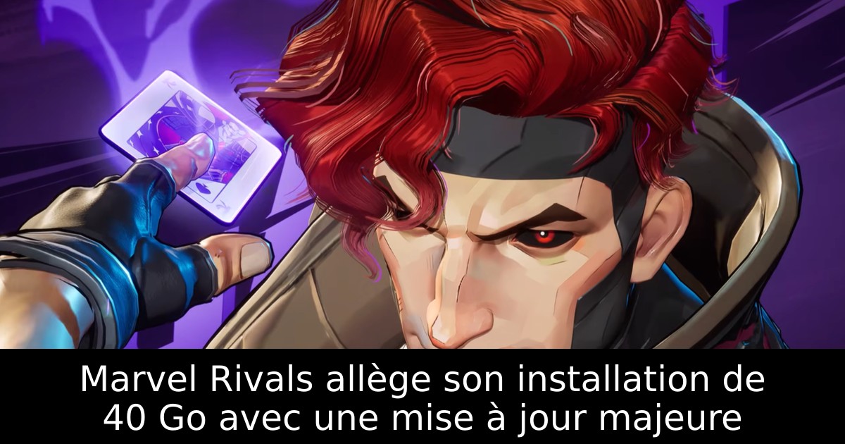 Marvel Rivals allège son installation de 40 Go avec une mise à jour majeure
