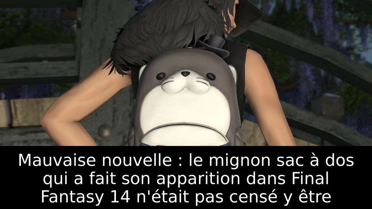 Mauvaise nouvelle : le mignon sac à dos qui a fait son apparition dans Final Fantasy 14 n'était pas censé y être