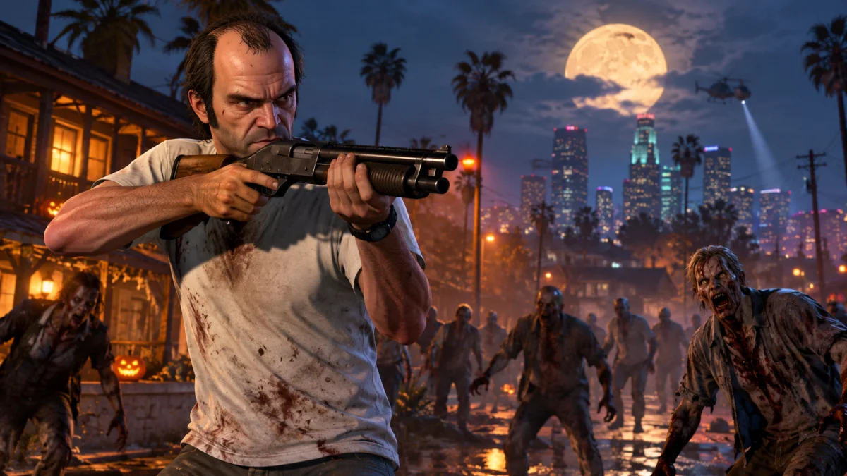 GTA 5 : le mod ZombieInfection transforme Los Santos pour Halloween