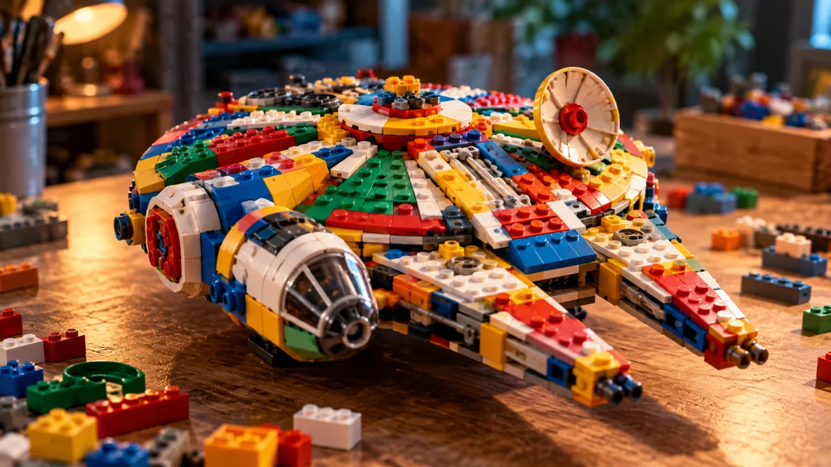 LEGO : un fan transforme Hei Hei de Vaiana en Faucon Millenium multicolore