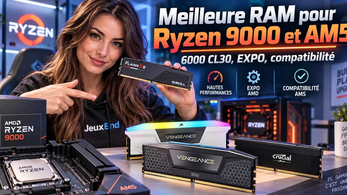 Meilleure RAM pour Ryzen 9000 et AM5 en 2026 : 6000 CL30, EXPO et compatibilité