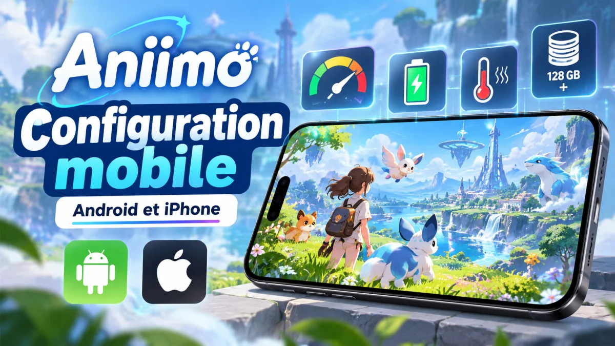 Aniimo mobile : configuration Android/iPhone, stockage et performances