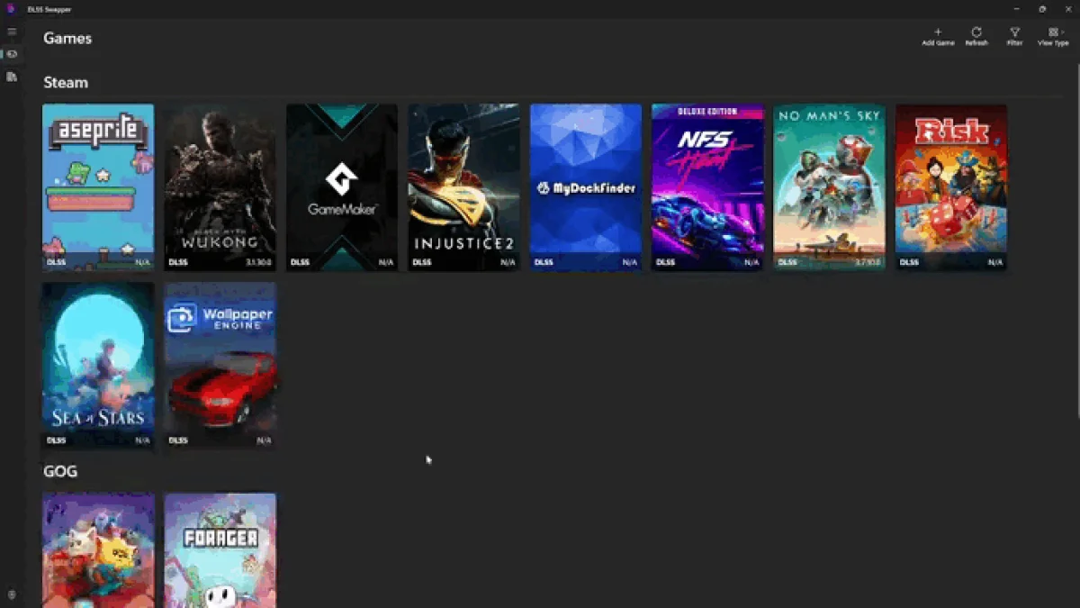 DLSS Swapper 1.2.7 : changer le DLSS de plusieurs jeux PC d’un seul coup