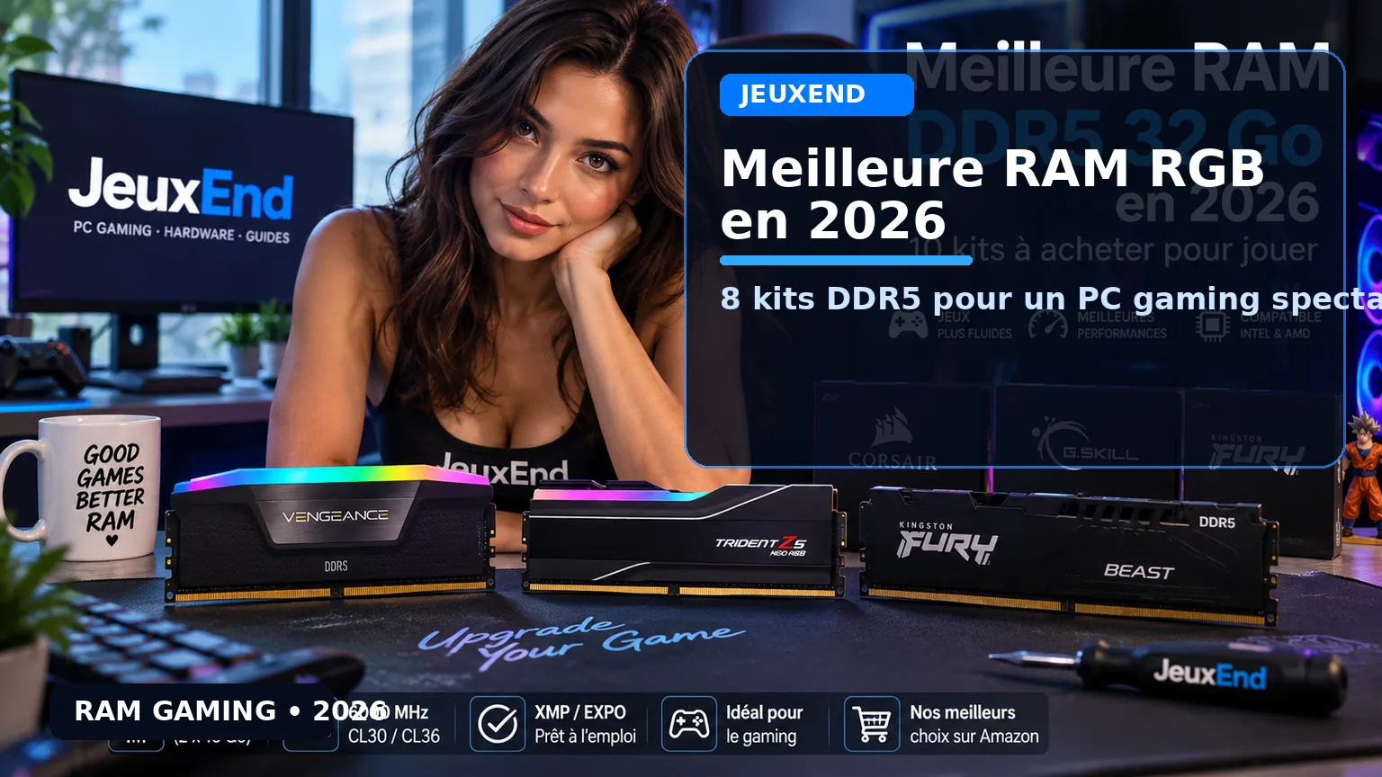 Meilleure RAM RGB en 2026 : 8 kits DDR5 pour un PC gaming spectaculaire