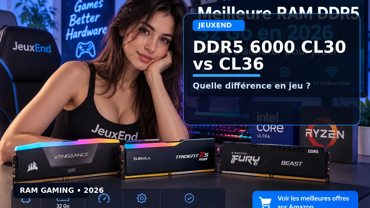 DDR5 6000 CL30 vs CL36 : quelle différence en jeu et laquelle acheter ?