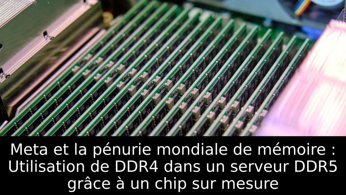 Meta et la pénurie mondiale de mémoire : Utilisation de DDR4 dans un serveur DDR5 grâce à un chip sur mesure