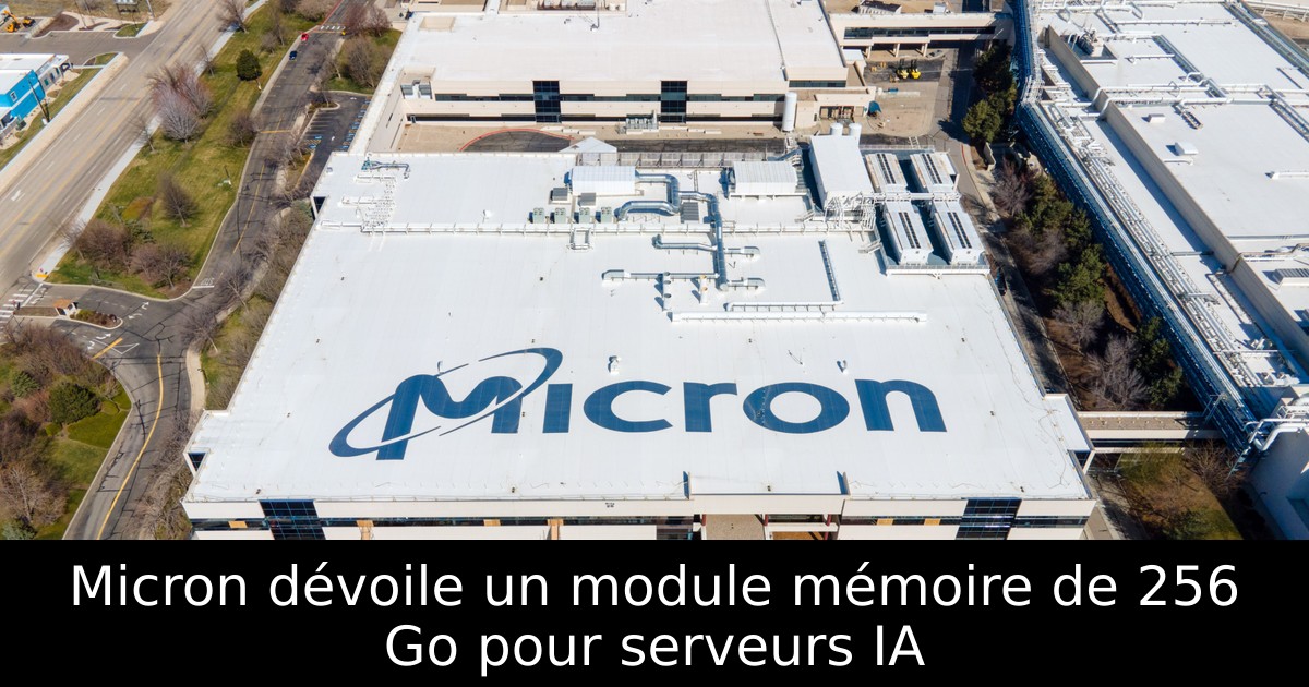 Micron dévoile un module mémoire de 256 Go pour serveurs IA