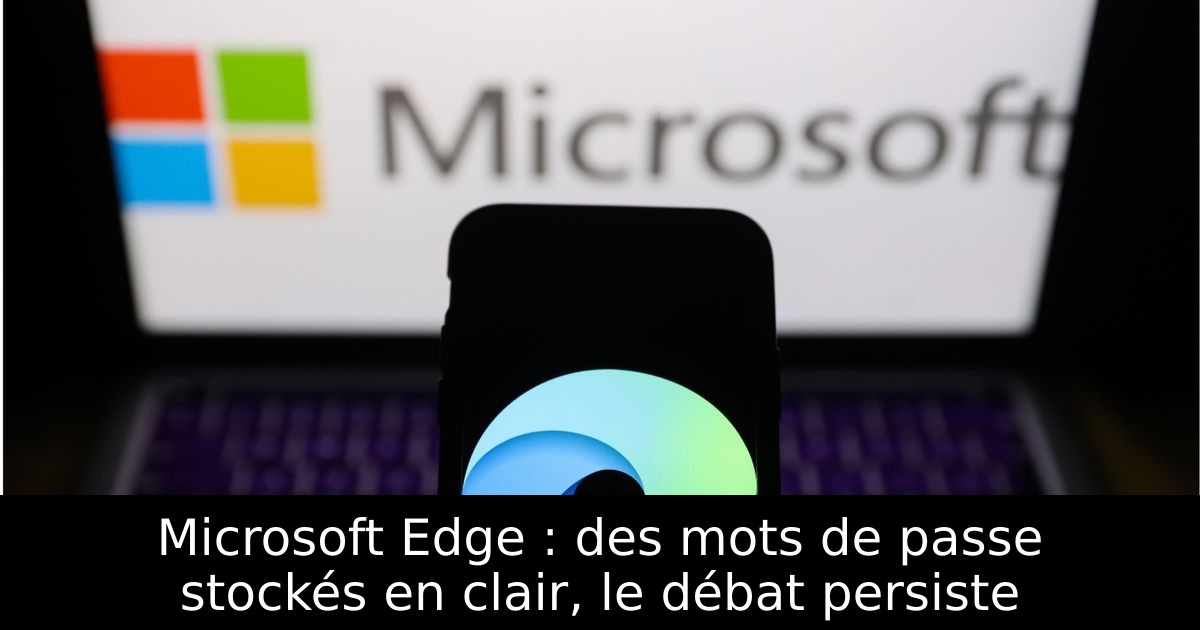 Microsoft Edge : des mots de passe stockés en clair, le débat persiste