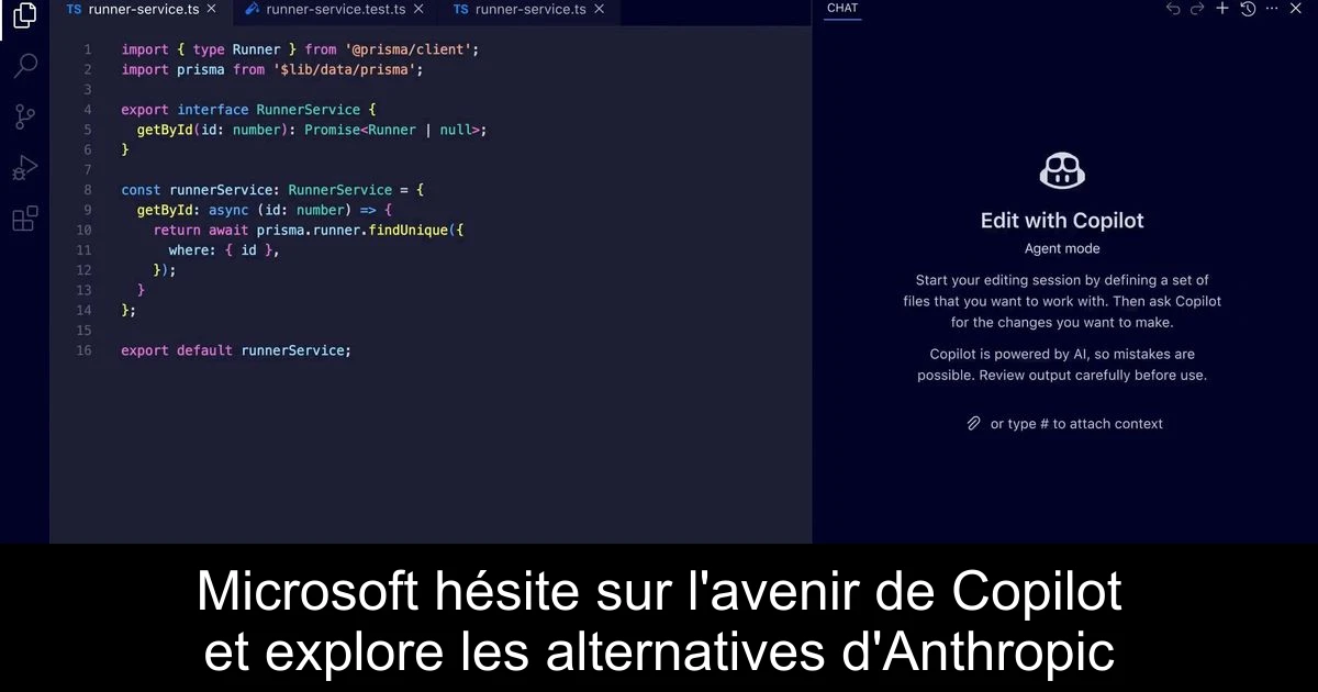 Microsoft hésite sur l'avenir de Copilot et explore les alternatives d'Anthropic