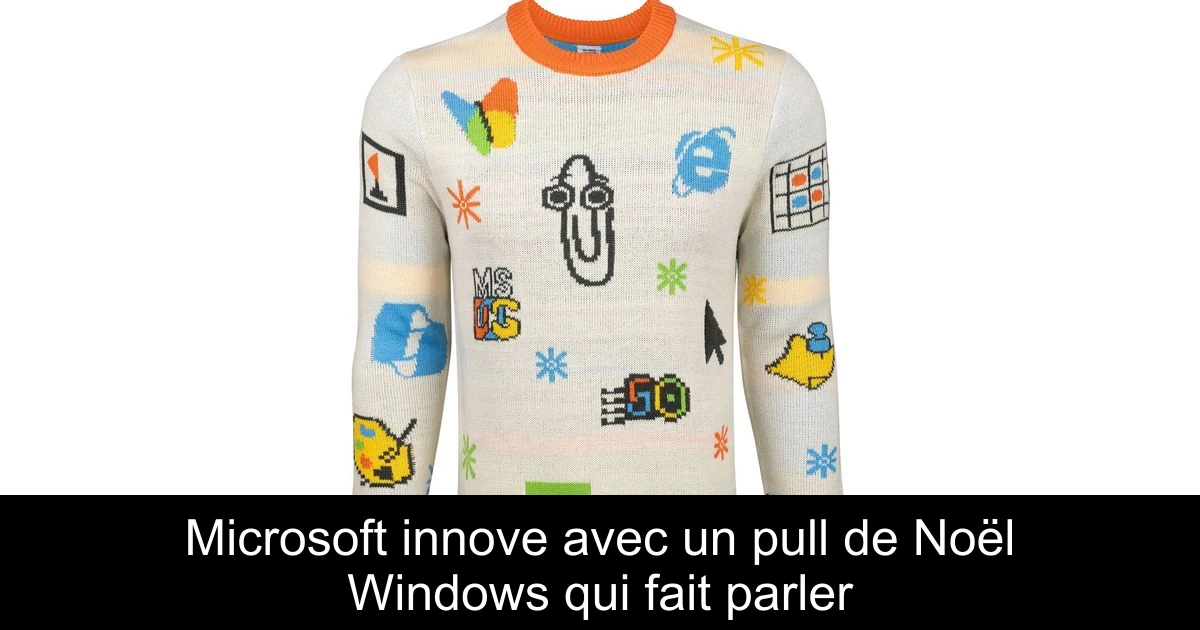 Microsoft innove avec un pull de Noël Windows qui fait parler