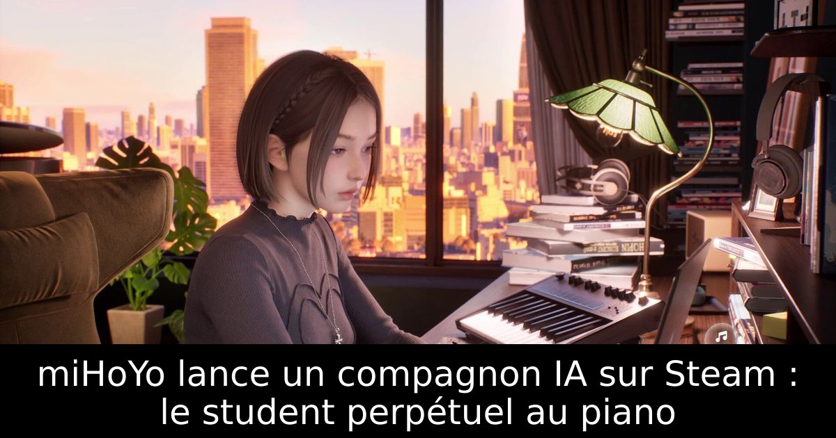 miHoYo lance un compagnon IA sur Steam : le student perpétuel au piano