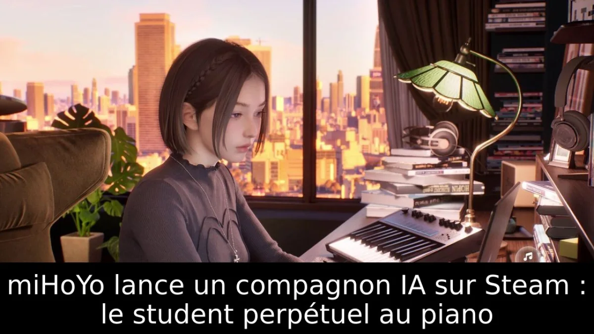 miHoYo lance un compagnon IA sur Steam : le student perpétuel au piano