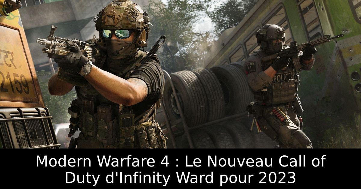 Modern Warfare 4 : Le Nouveau Call of Duty d'Infinity Ward pour 2023