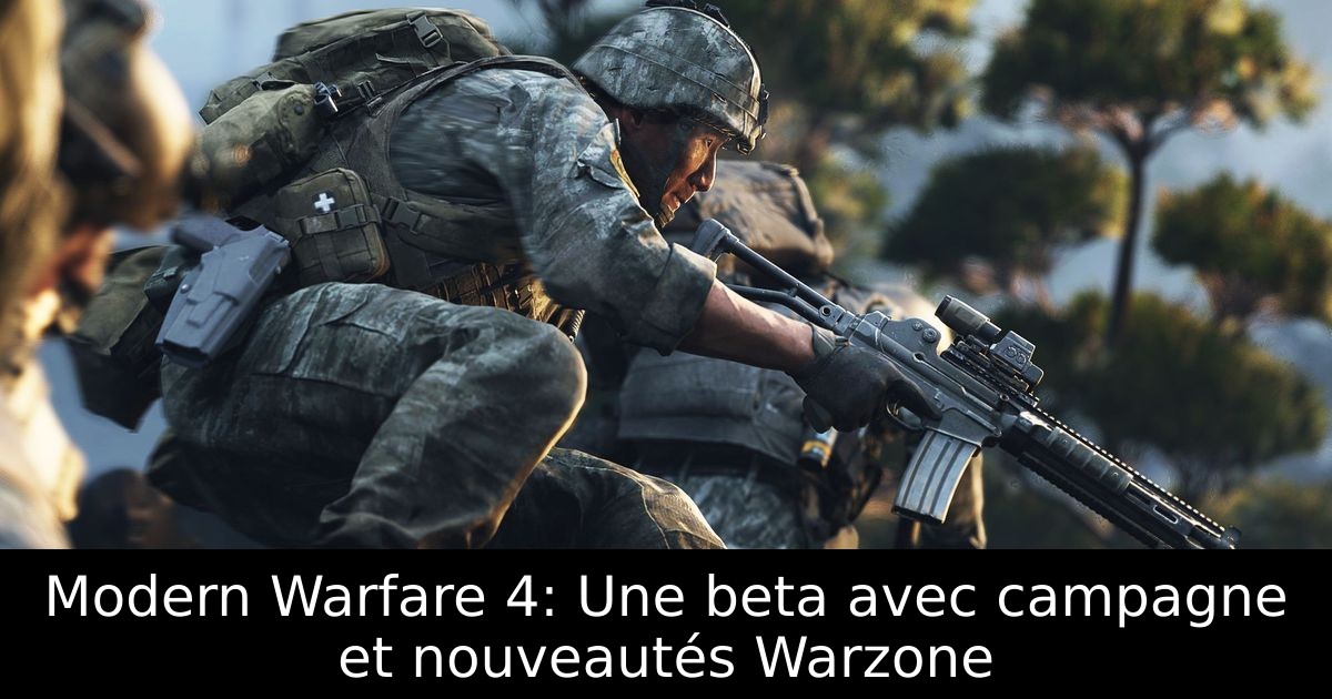 Modern Warfare 4: Une beta avec campagne et nouveautés Warzone