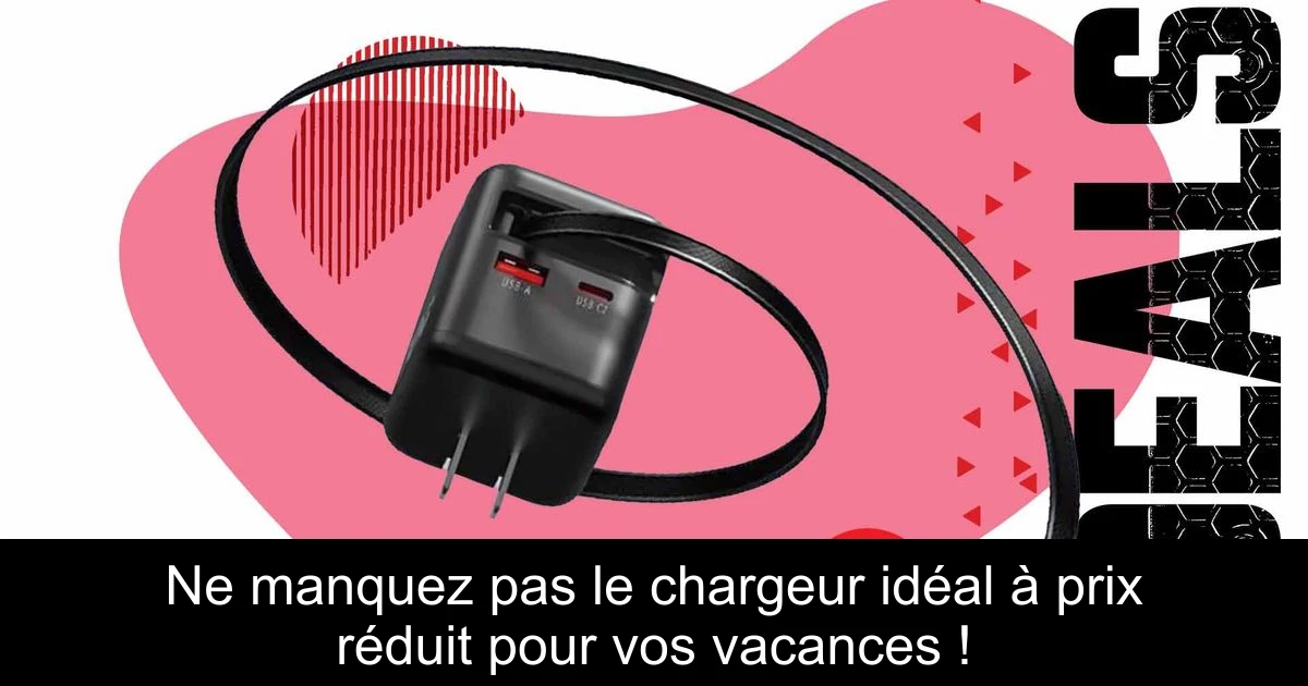 Ne manquez pas le chargeur idéal à prix réduit pour vos vacances !